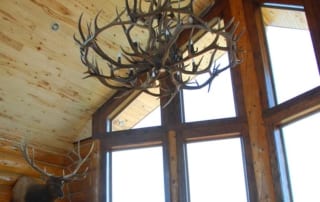 lodge interior - antler chandelier