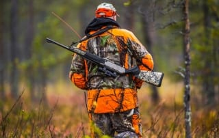 Armed with one of the best elk hunting rifles, a sportsman heads out into the bush.